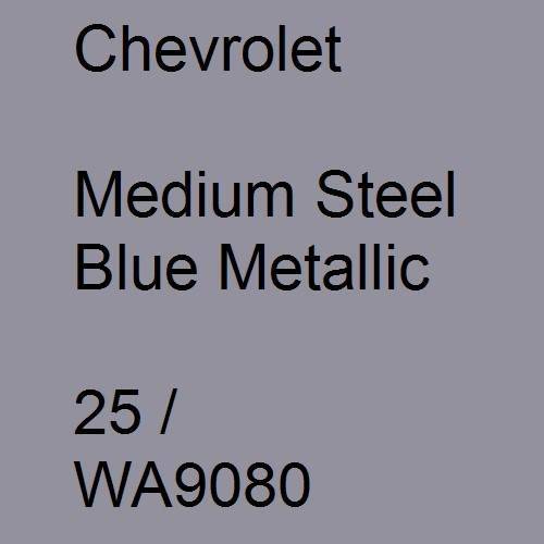 Chevrolet, Medium Steel Blue Metallic, 25 / WA9080.